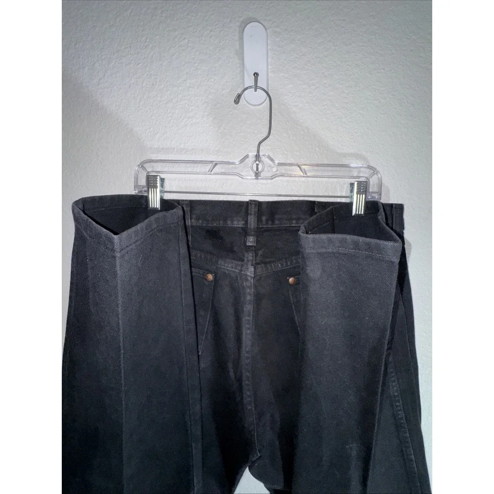 Vintage Wrangler Jeans Mens 33x34 Shadow Black Cowboy Cut Read Description